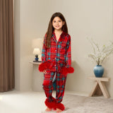 Load image into Gallery viewer, Parent child outfit European and American Christmas pajamas set printed home clothes for women